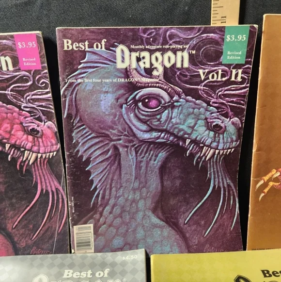 Vintage Dungeons & Dragons Best Of Dragon Magazine Volume 1-5 Used Great Shape - Picture 3 of 6